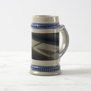 Jarra De Cerveza Carrera en pista gris azul