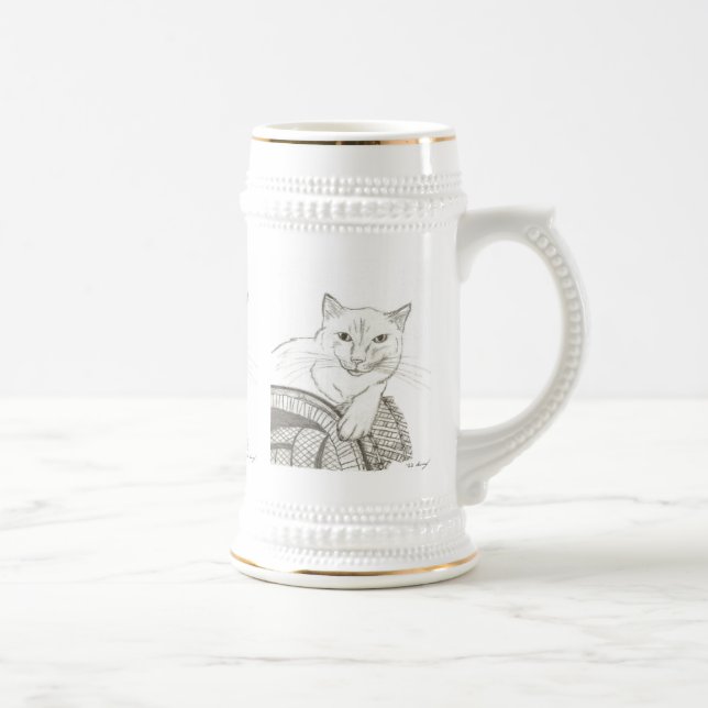 Jarra De Cerveza Cat Ragdoll Portrait Stein (Derecha)