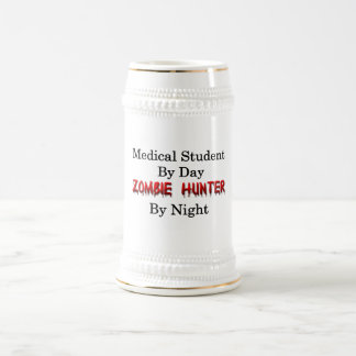 Jarra De Cerveza Cazador del estudiante de medicina/del zombi