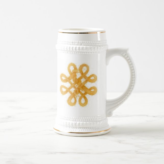 Jarra De Cerveza CELTIC ORO KNOT White and Gold Stein (Derecha)