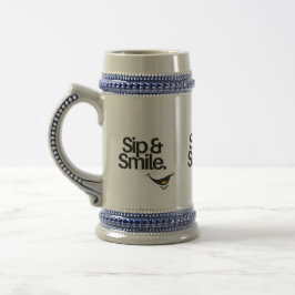Jarra De Cerveza Ceramic Beer Stein – Sip & Smile Motivational Mug