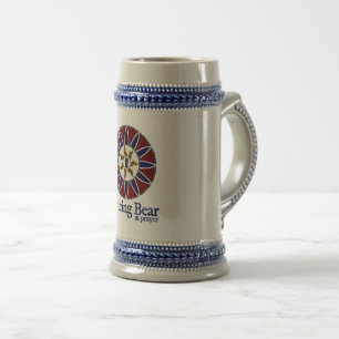 Jarra De Cerveza Cercado del oso en el rezo Stein