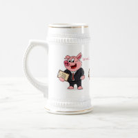 Cerdo gracioso personalizado de traje de negocios