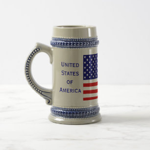 Jarra De Cerveza Cerveza americana Stein de la bandera del