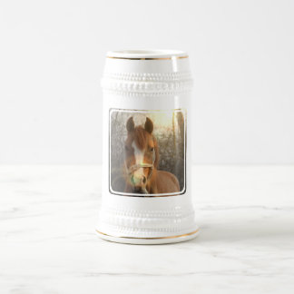 Jarra De Cerveza Cerveza árabe Stein del caballo de la castaña