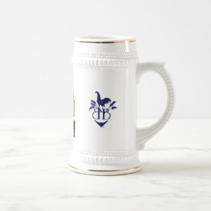 Jarra De Cerveza Cerveza azul 18oz Stein de la gallina