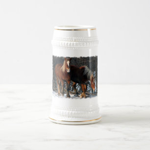 Jarra De Cerveza Cerveza belga Stein de los caballos de proyecto