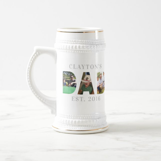 Jarra De Cerveza Cerveza fotográfica DAD personalizada Mug Stein (Izquierda)