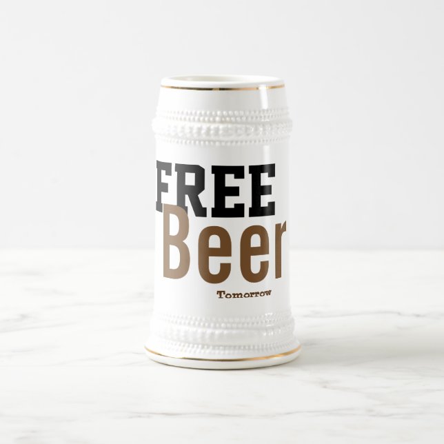 Jarra De Cerveza cerveza libre mañana divertido beber barro de stei (Centro)
