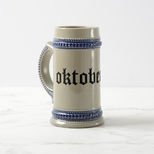 Jarra De Cerveza Cerveza Oktoberfest Stein: Graciosa cerveza Oktobe (Anverso izquierdo)