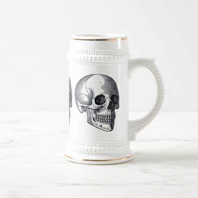Jarra De Cerveza Cerveza punky gótica Stein de los cráneos del (Derecha)