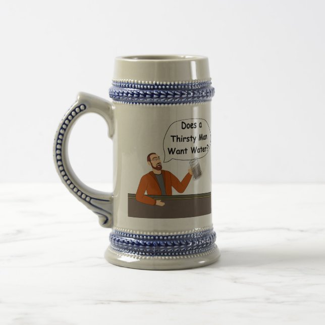 Jarra De Cerveza Cerveza roja Stein de la barba (Izquierda)