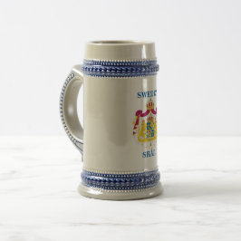 Jarra De Cerveza ¡Cerveza Stein con el escudo sueco y SKÅL!