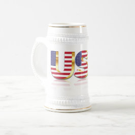 Jarra De Cerveza Cerveza Stein de la bandera de Estados Unidos