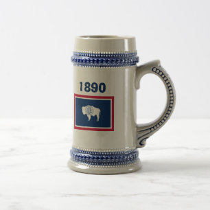 Jarra De Cerveza Cerveza Stein de la bandera de Wyoming