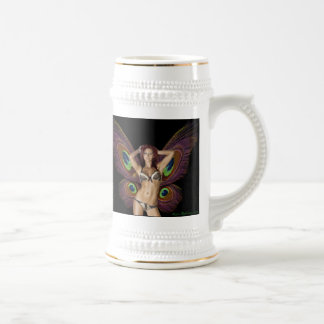 Jarra De Cerveza Cerveza Stein de la mariposa de Barbara Mackowiak