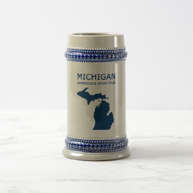 Jarra De Cerveza Cerveza Stein de Michigan H5 (Centro)