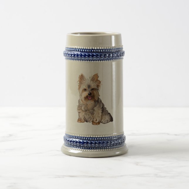 Jarra De Cerveza Cerveza Stein de Yorkshire Terrier Yorkie (Centro)