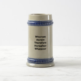 Jarra De Cerveza Cerveza Stein del abogado: Considerando que