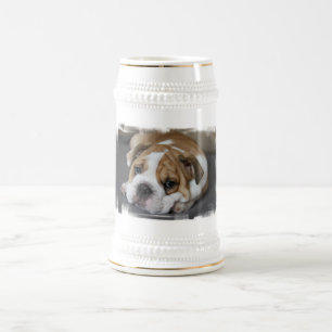 Jarra De Cerveza Cerveza Stein del bulldog el dormir