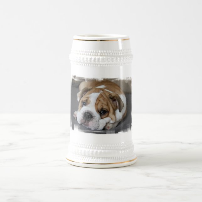 Jarra De Cerveza Cerveza Stein del bulldog el dormir (Centro)