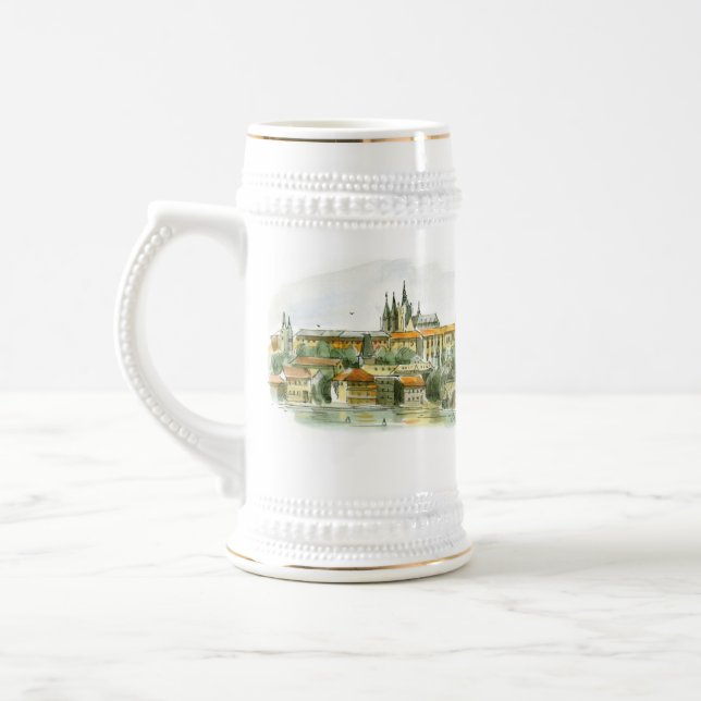 Jarra De Cerveza Cerveza Stein del castillo de Praga (Izquierda)