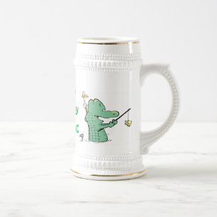 Jarra De Cerveza Cerveza Stein del cumpleaños del dibujo animado