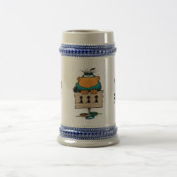 Cerveza Stein del dibujo animado de Bludgerigar