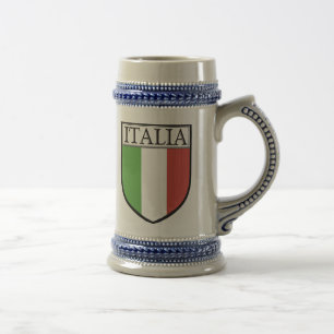 Jarra De Cerveza Cerveza Stein del escudo de Italia/taza de la