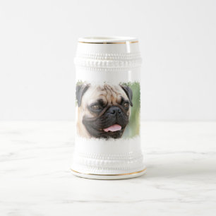 Jarra De Cerveza Cerveza Stein del perro del barro amasado