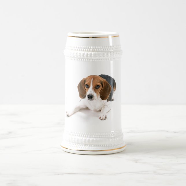 Jarra De Cerveza Cerveza Stein del perro del beagle (Centro)