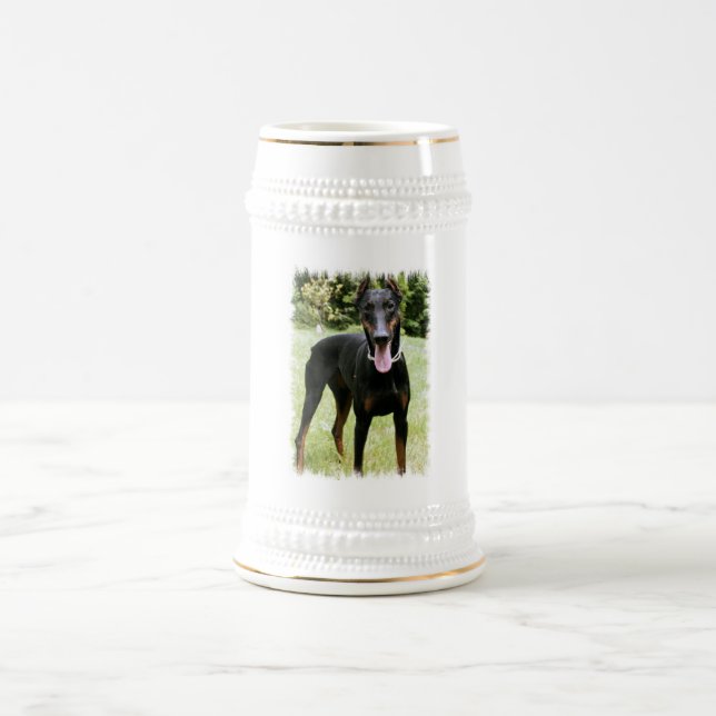 Jarra De Cerveza Cerveza Stein del perro del Pinscher del Doberman (Centro)