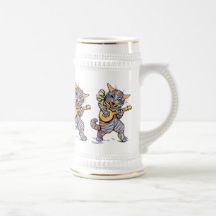 Jarra De Cerveza Cerveza Stein: Gatos musicales de Louis Wain