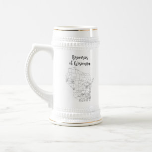 Jarra De Cerveza Cerveza Stein temática de Wisconsin