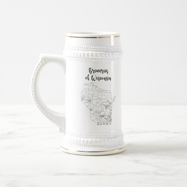 Jarra De Cerveza Cerveza Stein temática de Wisconsin (Izquierda)