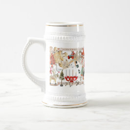Jarra De Cerveza Charming Scandinavian Folk Christmas