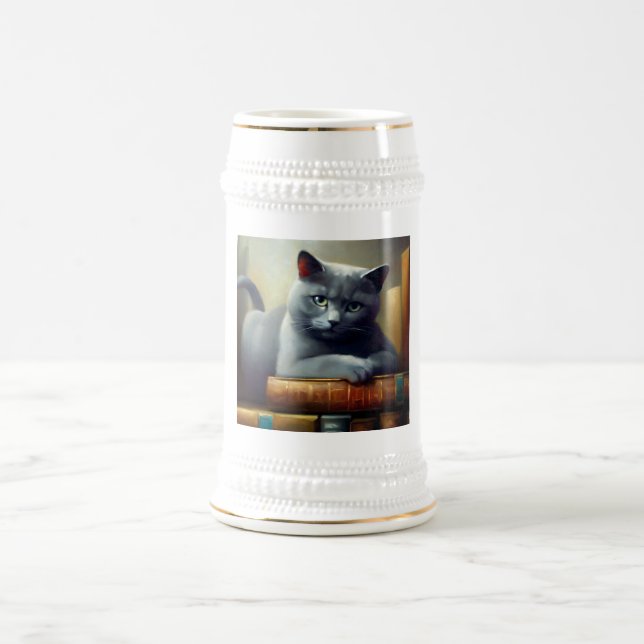 Jarra De Cerveza Chartreux Cat (Centro)