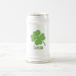 Jarra De Cerveza Chevron Four Leaf Clover