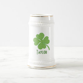 Jarra De Cerveza Chevron Four Leaf Clover