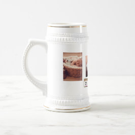 Jarra De Cerveza CHICA BABY STATS Collage de fotos Keepsake GIFT