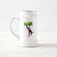 Chimpancé lindo en personalizado colgante de la ju