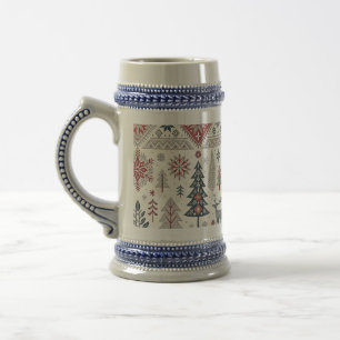 Jarra De Cerveza Christmas Scandinavian Geometric Minimalist