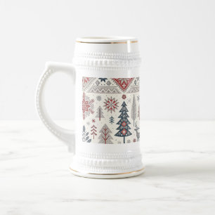 Jarra De Cerveza Christmas Scandinavian Geometric Minimalist