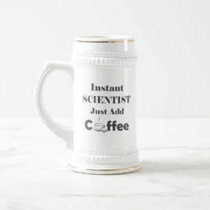 Jarra De Cerveza Científico instantáneo acaba de añadir café