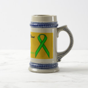 Jarra De Cerveza Cinta estándar Tmpl de la verde lima de Kenneth