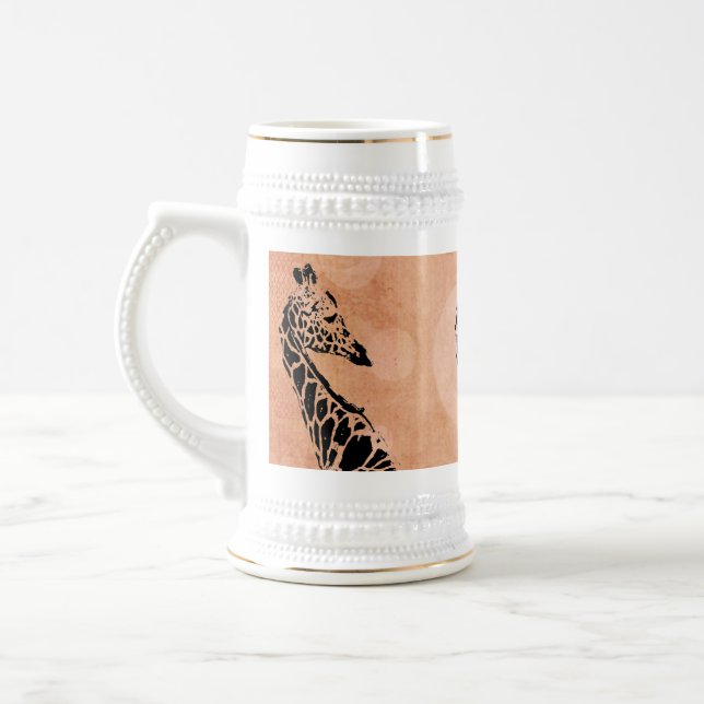 Jarra De Cerveza Círculos naranjas Giraffe ~ Stein (Izquierda)