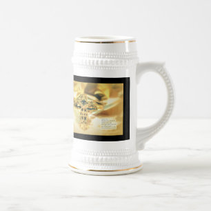 Jarra De Cerveza Cita cruzada y bíblica - Cristianismo