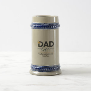 Jarra De Cerveza Cita divertida de la corona de la vida del papá - 