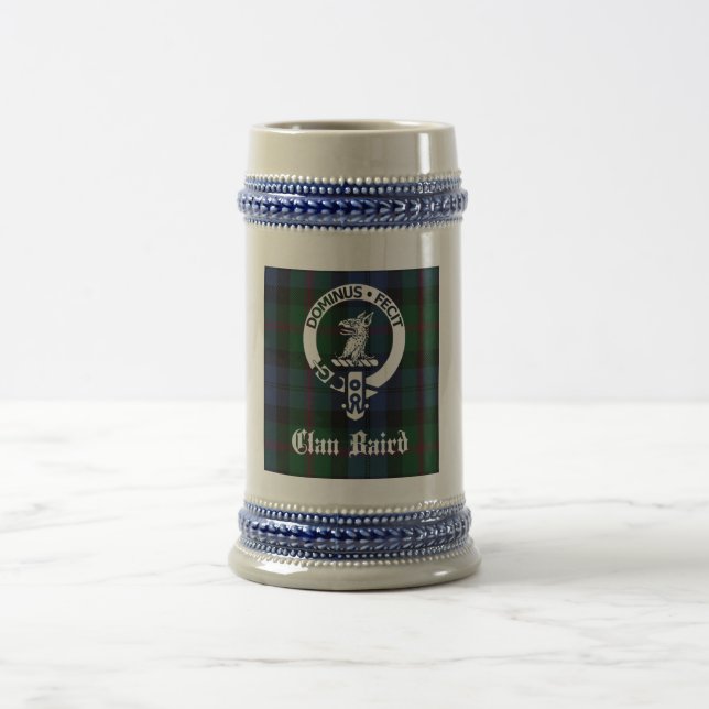 Jarra De Cerveza Clan Baird Escudo Badge & Tartan (Centro)