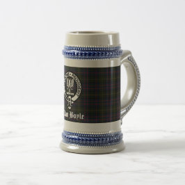 Jarra De Cerveza Clan Boyle Escudo Badge & Tartan